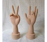 ZHONGJIUYUAN 1 paire de bras de mannequin jaune flexible pour bijoux, bague, bracelet, gants