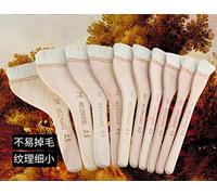 ZHONGJIUYUAN Lot de 10 pinceaux aquarelle avec manche en bois et poils de chèvre pour peinture murale acrylique à l'huile