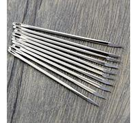 ZHONGJIUYUAN Lot de 30 aiguilles triangulaires en acier inoxydable pour cuir et fourrure