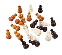 ZHONGJIUYUAN Lot de 60 mini pendentifs en forme de gourde pour fabrication de bijoux Feng Shui, perles d'espacement en bois, 15 x 30 mm, 3 couleurs, lot de 60
