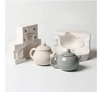 ZHONGJIUYUAN Moule à mini théières 3D en céramique pour école, loisirs créatifs - 8 x 5,5 cm - Ne comprend pas la boue