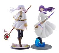 Zhongkaihua 2 pièces Frieren Fern Figurine Frieren et Fern Anime Figurine d'action Forme de combat Modèle Position debout Statue Ornement de table Cadeaux