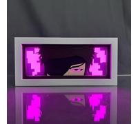 Zhongkaihua Aizen Sosuke Boîte lumineuse 3D en papier sculpté RVB 7 couleurs changeantes Lampe de table pour chambre à coucher Lampe de chevet