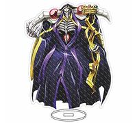 Zhongkaihua Anime Cartoon Overlord Albedo/Ainz Ooal Dress Figurine en acrylique Modèle Jouet Statue 3D Double face Transparent Support Action Figure Décoration de bureau