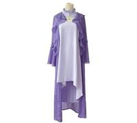 Zhongkaihua Anime RE:0 Emilia Costume de cosplay violet et blanc pour femme, vêtements de détente décontractés, chemises de nuit, tenues d'Halloween Comic-Con pour jeux de rôle