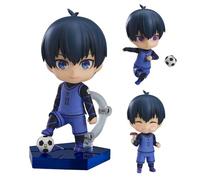 Zhongkaihua Blue Lock Figurine Isagi Yoichi - Figurine d'action bleue - Figurine mobile - Décoration de bureau - 10 cm