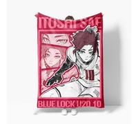 Zhongkaihua Couverture polaire bleue avec impression 3D Nagi/Bachira/Chigiri/Rin/Kunigami - Couverture douce et moelleuse pour lit, maison, canapé, bureau