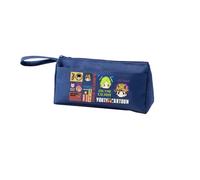Zhongkaihua Cujoh Jolyne Jotaro Trousse à crayons tendance pour filles et garçons Cadeau d'écolier Jaune Noir Bleu Grande capacité, Type 1, 21 x 9.5 x 4.7 cm, Trousse à crayons