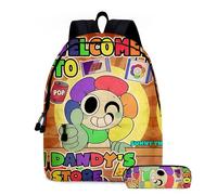 Zhongkaihua Dandy's World Lot de 2 sacs à dos et trousse à crayons pour garçons et filles, Type 12