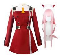 Zhongkaihua Darling in the Franxx Costume de manga 02 Zero Two pour cosplay, Halloween, carnaval, fête, costume rouge
