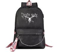 Zhongkaihua Death Note Sac à dos pour ordinateur portable Death Note L Sac d'étudiant voyage extérieur décontracté rentrée scolaire fournitures sac à dos pour garçons et filles, Type 1, 45*32*15CM
