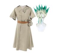 Zhongkaihua Dr Stone Costume de cosplay Ogawa Yuzuriha/Ishigami Senkuu pour Halloween, carnaval, fête