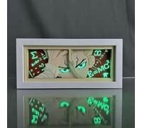 Zhongkaihua Dr.Stone Lampe de table en papier animé Ishigami Senkuu Creative 3D Sculpture sur papier LED RVB 7 couleurs changeantes Télécommande