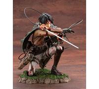 Zhongkaihua Eren Yeager Mikasa Levi Scout Regiment Action Figure - 15 cm Modération Animée en PVC Modèle Poupée Décoration Statue Ornement Cadeau d'anniversaire pour Fan