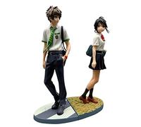 Zhongkaihua Figurine Anime Your Name : Tachibana Taki et Miyamizu Mitsuha Figurine en PVC 18 cm Collection Modèle Statue Ornements pour les fans d'anime Cadeau