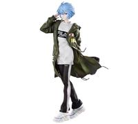 Zhongkaihua Figurine Ayanami Rei Figure 24 cm Style Tendance Figurine Anime Statue PVC Ornement de Bureau d'Ordinateur Décoration Cadeau de Noël Anniversaire pour Fan