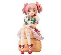 Zhongkaihua - Figurine Madoka Kaname en robe rose, modèle animé assis de fille d'anime japonaise mignonne, collection de statuettes, ornements de bureau, 14 cm