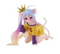 Zhongkaihua Figurine Shiro en PVC No Game No Life - 13 cm - Modèle de chat agenouillé - Collection - Décoration de bureau - Cadeaux