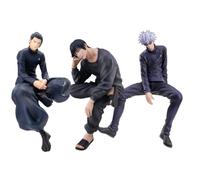 Zhongkaihua Figurines Anime Fushiguro Toji/Geto Suguru/Gojo Satoru Figurine Sitting Modèle Statue Anime Action Figure 12/14 cm PVC Décorations Collection Cadeau 3 pièces