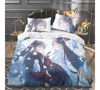 Zhongkaihua Grandmaster of Demonic Cultivation Parure de lit avec taies d'oreiller LAN Wang Ji Wei Wu Xian Anime Parure de lit double