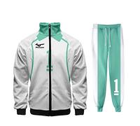Zhongkaihua Haikyuu Ensemble veste et pantalon de survêtement pour cosplay, Karasuno Nekoma Aoba Johsai High School Hinata Shoyo, pull à manches longues, mode décontractée, XXS à 4XL, Aoba Johsai No.