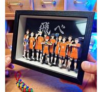 Zhongkaihua Haikyuu Peinture Poster Shoyo Hinata/Tobio Kageyama/Kozume Kenma Poster fait à la main Diorama 3D Anime Art Peinture Décoration d'intérieur 19,5 x 14,5 cm
