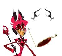 Zhongkaihua Hazbin Hôtel Alastor Accessoires de cosplay Lunettes / Cornes de diable Épingle à cheveux Hazbin Hôtel Cosplay Alastor Accessoires de déguisement Halloween Carnaval Fête