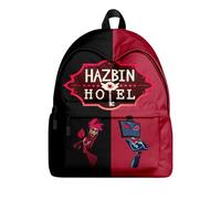 Zhongkaihua Hazbin Sac à dos d'hôtel pour ordinateur portable Sac à dos Hazbin Hôtel Alastor/Angel Dust Imprimé Figure Sac à dos étudiant Sac à dos pour la rentrée scolaire pour garçons et filles,