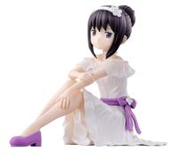 Zhongkaihua Homura Akemi figurine en robe blanche assise modèle 10 cm Homura Akemi mignonne figurine de fille d'anime japonaise collection modèle ornements de bureau