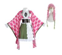 Zhongkaihua Kanroji Mitsuri Costume de cosplay complet Kimetsu no Yaiba Cosplay Tenue de personnage d'anime Halloween Carnaval