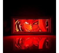 Zhongkaihua Kurosaki Ichigo Anime 3D Boîte Lumière en Papier Sculpté RGB Changement de 7 Couleurs Sculpture en Papier Anime Lampe de Table pour Décoration de Chambre à Coucher Lampe de Chevet