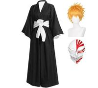 Zhongkaihua Kurosaki Ichigo Costume de cosplay - Kimono Anime - Uniforme Role Play - Ensemble complet pour Halloween, carnaval
