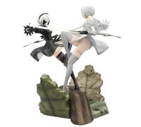 Zhongkaihua Lot de 2 figurines d'action Automata 2B de 24 cm YoRHa No. 2 en PVC de type B avec base modèle Yorha 2B Figurines de collection pour les fans de jeu