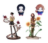 Zhongkaihua Lot de 2 figurines d'animation Komatsu Nana et Osaki Nana avec base en forme de tournesol, livrée avec une poupée en peluche étoile de mer de 10 cm