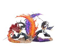 Zhongkaihua Lot de 2 figurines d'anime Kokushibo/Tsugikuni Yoriichi - Figurine d'action - Nouvelle édition lumineuse de la statue Super Battle - Décoration de bureau - 22 cm