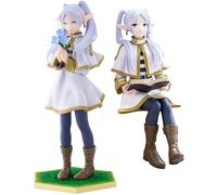 Zhongkaihua Lot de 2 figurines de dessin animé Frieren Beyond Journey's End - Pour bureau - Collections de décoration - Figurine assise et Frieren debout - Figurine en PVC