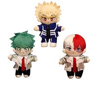 Zhongkaihua Lot de 3 coussins en peluche douce Bakugou Todoroki Midoriya - 20 cm - Décoration pour la maison, la chambre à coucher, le canapé