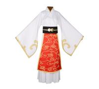 Zhongkaihua Maomao Costume de cosplay avec perruque, robe rouge et blanche, coiffe Hanfu pour jeu de rôle, Halloween, anime, carnaval, fête pour les fans