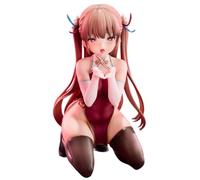 Zhongkaihua Mesu Gaki Series - Figurine Tsukimi Ayaka de 16 cm - Illustration d'anime Cheongsam Girl - Modèle agenouillé - Statue en PVC - Décoration de bureau de Noël