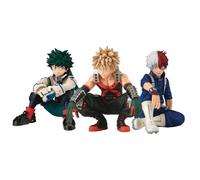 Zhongkaihua MHA Bakugou Katsuki figurine en position accroupie Bakugou Katsuki figurine d'action collectible 10 cm PVC modèle pour décoration de bureau à la maison pour Noël