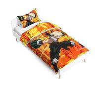 Zhongkaihua MHA Parure de lit Bakugo Katsuki Anime Parure de lit simple Housse de couette et taie d'oreiller 2 pièces pour enfants, 135 x 200 cm, multicolore