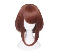 Zhongkaihua MHA Uraraka Ochako Costume de cosplay Roel Play Rose Ensemble costume d'Ochako Uraraka avec perruque pour Halloween, carnaval, fête pour adultes