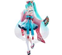 Zhongkaihua Miku Figurine Kimono Ver. 19 cm Posture debout Modèle Statue PVC Statue Plateau Ornement Mignon Japonais Anime Fille Figurines Collection
