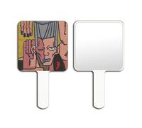 Zhongkaihua Miroir à main Jean Pierre Polnareff avec poignée - Miroir compact portable - Convient pour le maquillage quotidien des filles