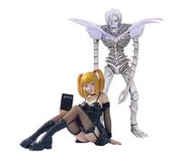 Zhongkaihua Misa Amane Lot de 2 figurines Misa Amane Rem en soie noire - 12 cm - Modèle de collection en PVC - Décoration de Noël pour la maison