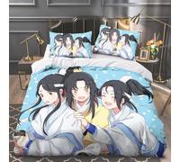 Zhongkaihua Mo Dao Zu Shi Parure de lit avec taies d'oreiller LAN Wang Ji Wei Wu Xian Anime 3D Parure de lit double pour chambre à coucher dortoir