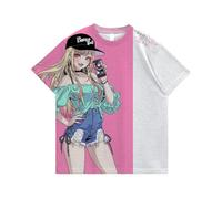 Zhongkaihua My Dress Up Darling T-shirt à manches courtes pour adolescents adultes d'été décontracté Kitagawa Marin Anime T-shirt à manches courtes confortable et tendance, Type 3, L