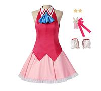 Zhongkaihua Oshi No Ko Costume de costumade Hoshino Ai magenta avec haut, postiche, manches, jupe, chaussettes, nœud papillon pour femme, Halloween, carnaval, fête