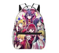 Zhongkaihua Oshi no Ko Sac à dos imprimé 3D Hoshino Ai/Rubi/Akuamarin Oshi no Ko Sac à dos pour ordinateur portable Sac de voyage Sac à dos décontracté pour la rentrée scolaire Sac à dos pour garçons
