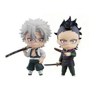 Zhongkaihua Shinazugawa Sanemi Figurine d'action avec visages mobiles et interchangeables Shinazugawa Genya Anime Q Figurine en PVC Statue Anime Figurine de collection Modèle 10 cm